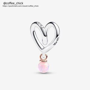 Pandora Two-tone Wrapped Heart Charm|Pendant|Two-tone